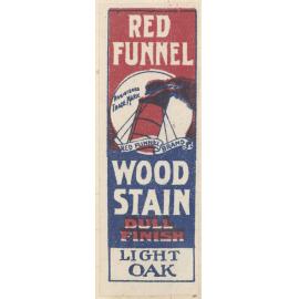 "Red Funnel Wood Stain"