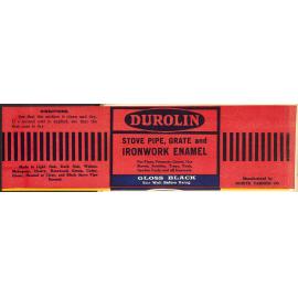 "Durolin Stove Pipe, Grate and Ironwork Enamel"