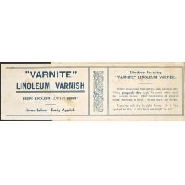 " "Varnite" Linoleum Varnish"