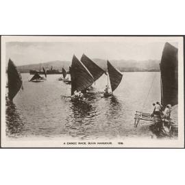 A Canoe Race, Suva Harbour