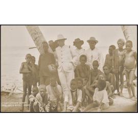 Capt Sinker among the Gela boys
