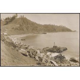 Coast scenery at Cascades showing landing place, Norfolk Island