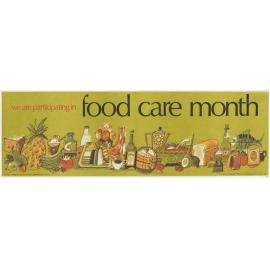 "we are participating in food care month"