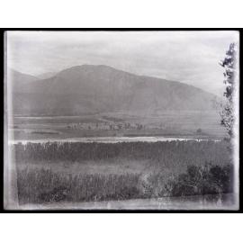 Farm paddocks with bush on either side, Westland