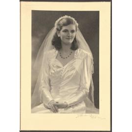 Unidentified woman in a wedding dress