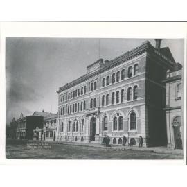 L-R Palace Hotel - Original Theatre Royal - unknown - Criterion Hotel - Lyttelton Times Coy - Dominion Hotel