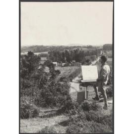 Toss Woollaston painting the Upper Moutere landscape