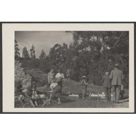People at old Hallenstein's Mill