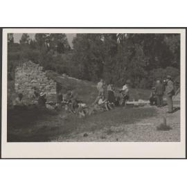 Group of people at the old Hallenstein's Mill
