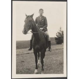 James [Bertram] on horseback