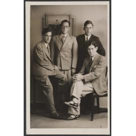 Charles Brasch and three other men
