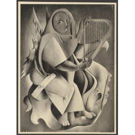Angel with harp by John Crockett