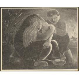 Woman and boy by John Crockett