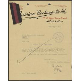 Parisian Neckwear Co. letterhead