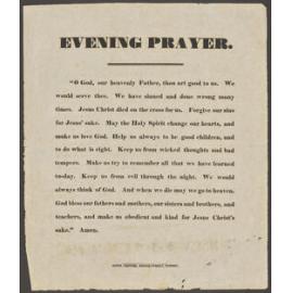"Evening Prayer."