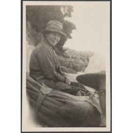 Unknown woman on a beach