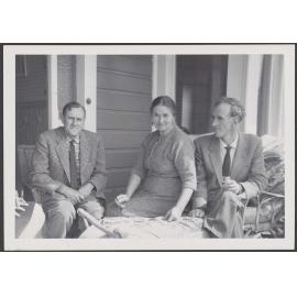 Patrick White, Peggy Garland, and Charles Brasch