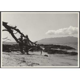 Two men on a beach
