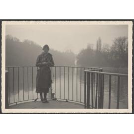 Lesley Brasch overlooking a river