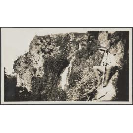 Man on mountainside