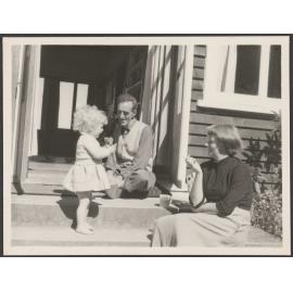 Charles Brasch, Margaret Scott and daughter Rachel Scott