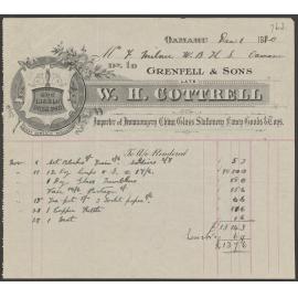 Grenfell and Sons (late W.H. Cottrell) billhead