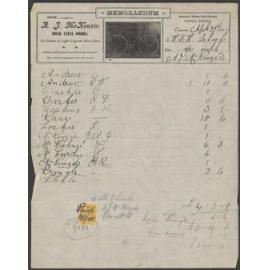 A.J. McKenzie billhead