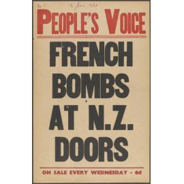 "French Bombs At N.Z. Doors"