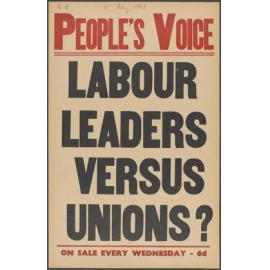 "Labour Leaders Versus Unions?"