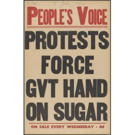 "Protests Force Gvt Hand On Sugar"