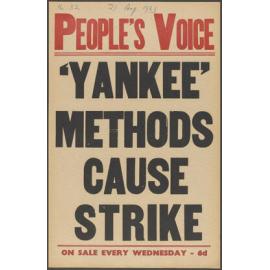 " 'Yankee' Methods Cause Strike"