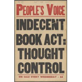 "Indecent Book Act: Thought Control"