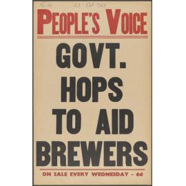 "Govt. Hops To Aid Brewers"