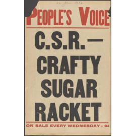 "C.S.R. - Crafty Sugar Racket"