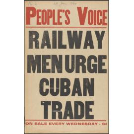 "Railway Men Urge Cuban Trade"