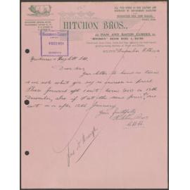 Hitchon Brothers letterhead