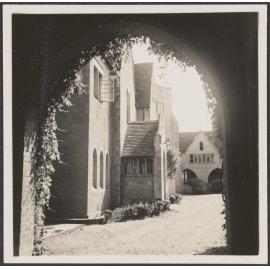 Building though arch at Abbey School