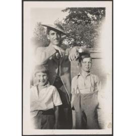 Charles Brasch and two young boys