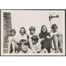 'Suzette Haway [?], Connie Picton, Anne O'Connor, Mary Broomfield, Pam Puckle, Michael Crisp, Vernon Underwood - Grayshott'