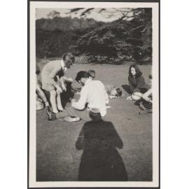 Derek, Douglas Glass, Roger, Sybil, Elizabeth Aitken