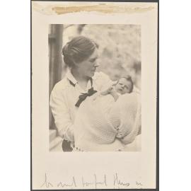 Unidentified woman and child