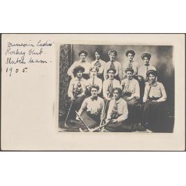 'Dunedin Ladies' Hockey Club. Match Team. 1905'