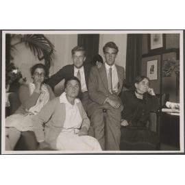 Charles and Lesley Brasch and three unidentified people