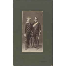 Unidentified man and Harold Fels