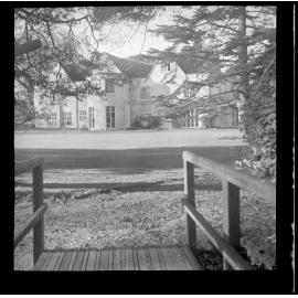 Building at Abbey School from footbridge