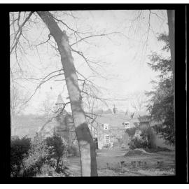 Buildings [at Abbey School] with tree in foreground
