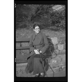 Lesley Brasch sitting on a bench