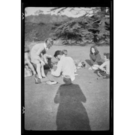 Derek, Douglas Glass, Roger, Sybil, Elizabeth Aitken