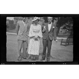 Charles, Alison West-Watson and John Bromley at Jack and Edith Bennett's wedding