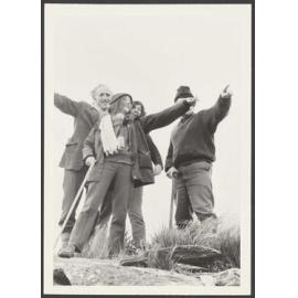 Charles, Charlotte, Gwyn and Ted taking in the view on Mt Misery